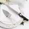 Wedding Silver Stainless Steel Knife and Server Bride Groom Cake Serving Set